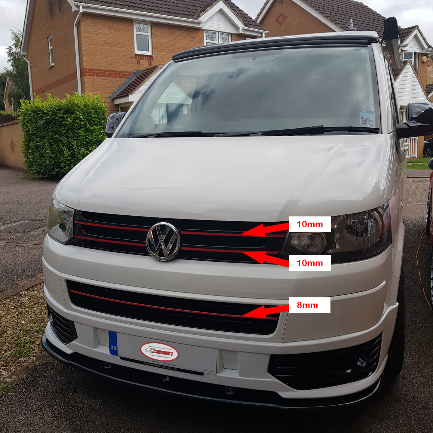 VW T5.1 Sportline Chrome Trim Package – Upper, Lower & DRL Trims Included