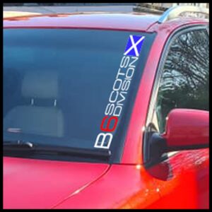 "OFFICIAL" B6 SCOTS DIVISION - WINDSCREEN STICKER - 500mm