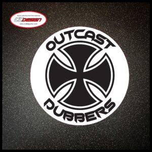 OUTCAST DUBBERS 100mm Round Sticker
