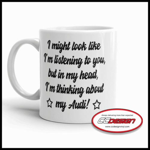 Thinking about my Audi mug