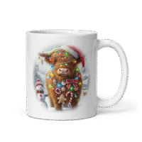 Festive Highland Cow Mug & Coaster set