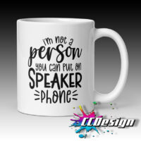Speaker Phone Warning Ceramic Mug