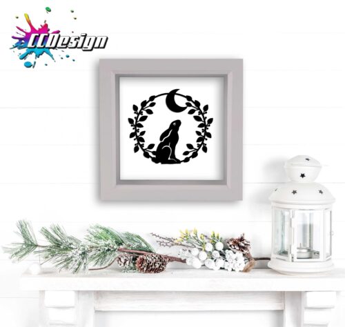 Hare and the Moon Laser cut wall art