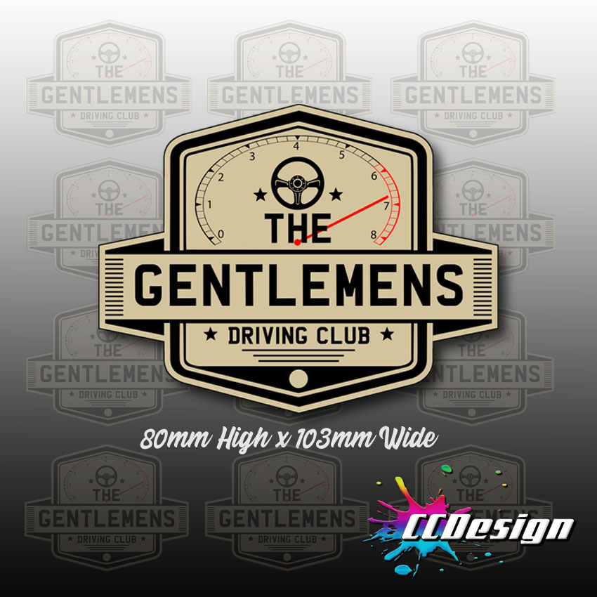 GENTLEMENS DRIVING OFFICIAL CLUB STICKER (TGDC)