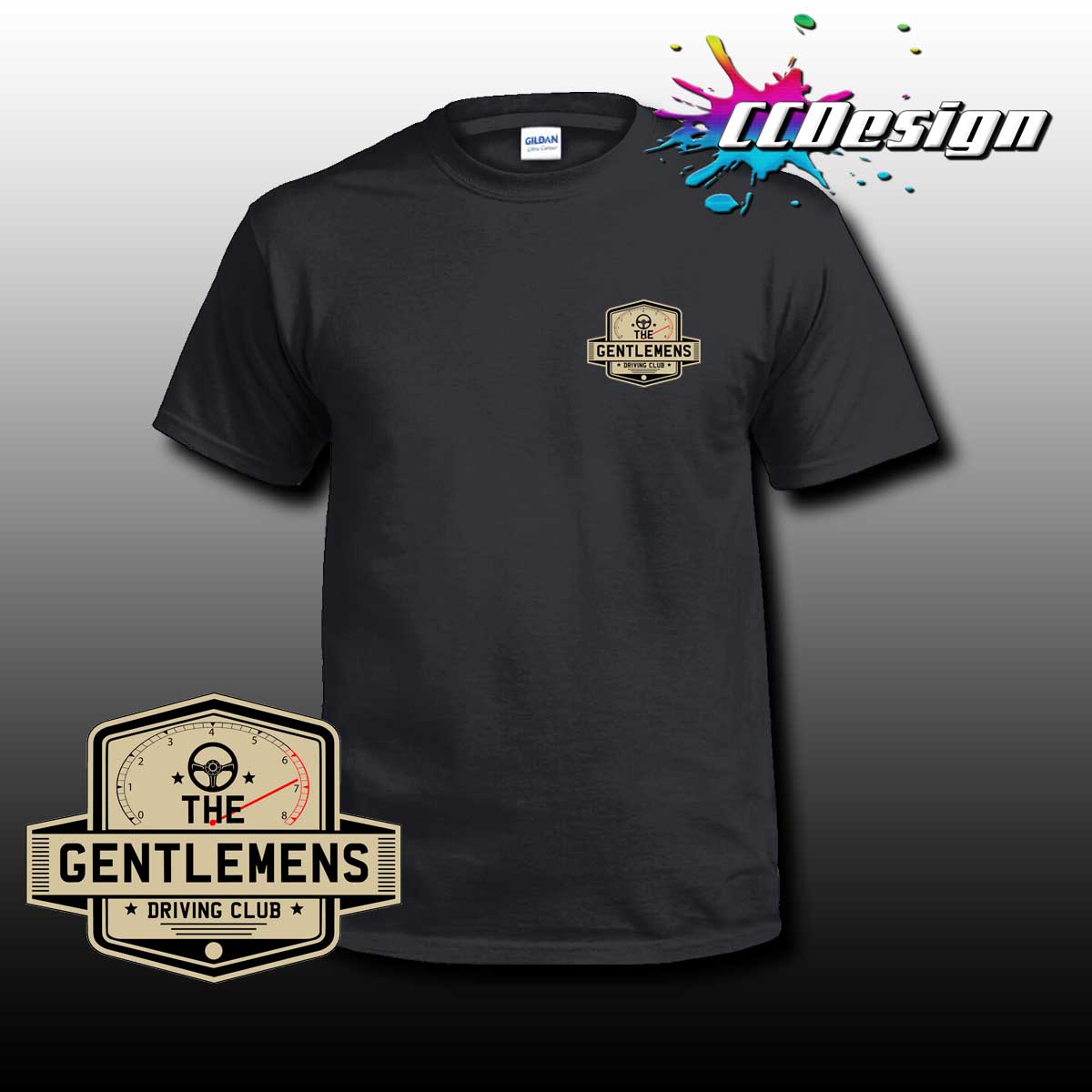 The Gentlemens Driving Club Black T-Shirt
