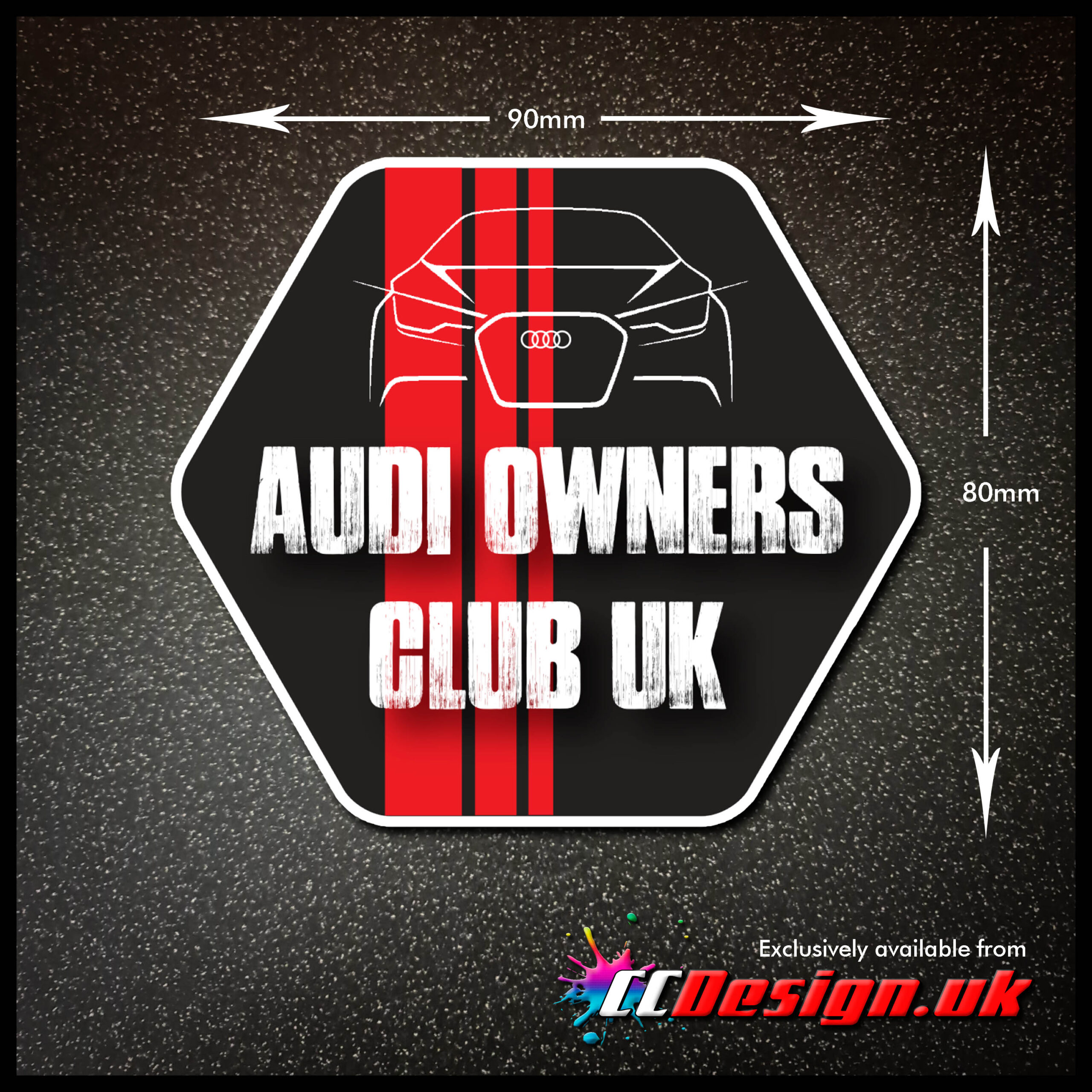 AUDI OWNERS CLUB UK (AOCUK) Official Club Sticker