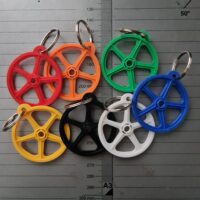 OLD SCHOOL BMX STYLE WHEEL KEYRING/MIRRORHANGER